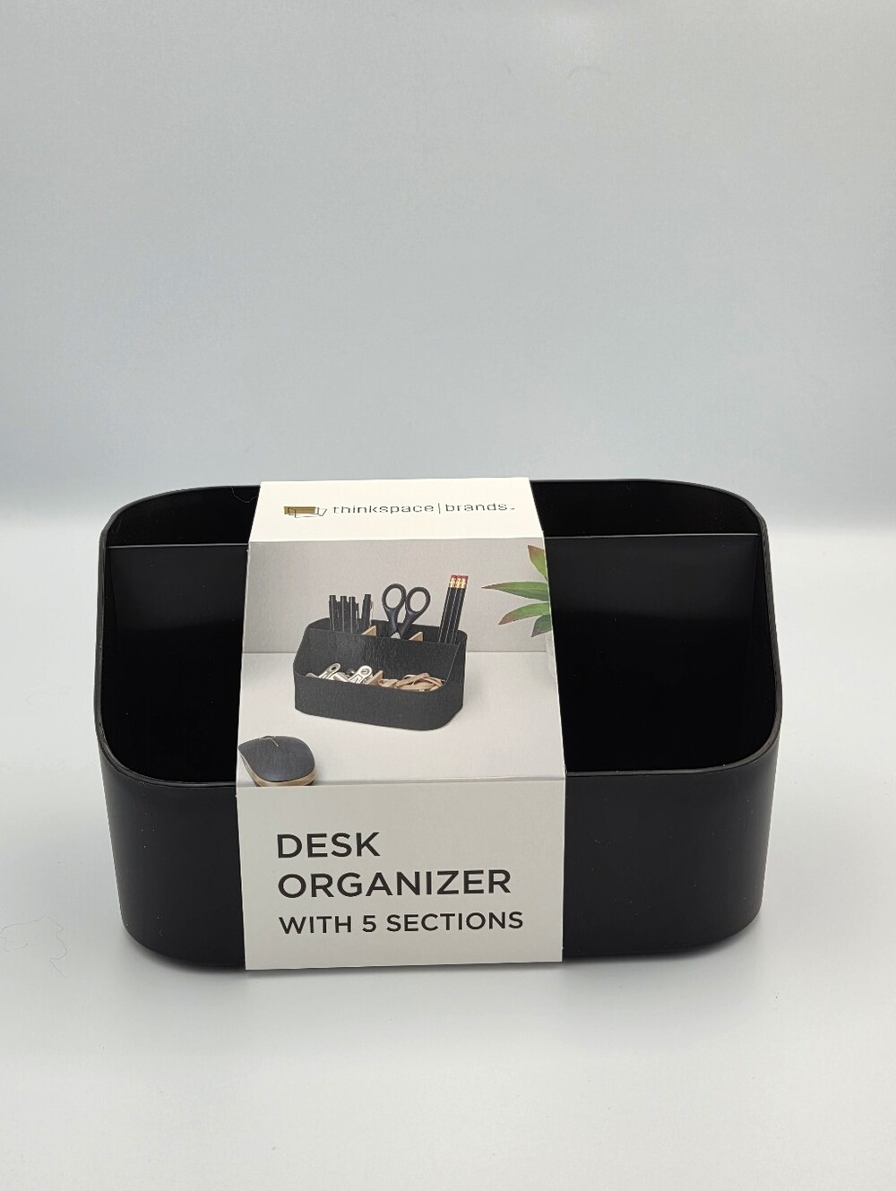 Thinkspace Brand Desk Organizer With 5 Section Black Nwt